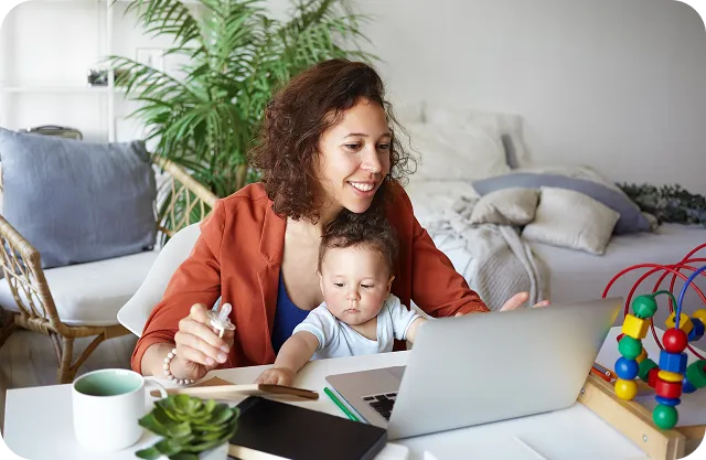 Poetspunt moeder en baby